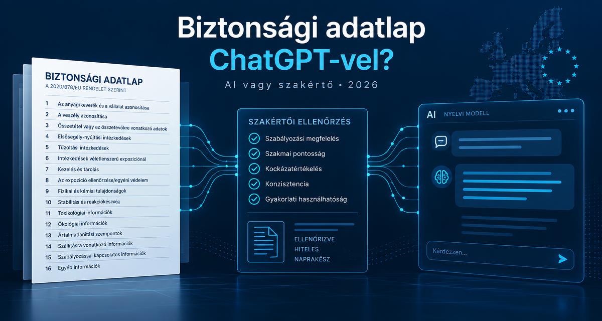 Biztonsági adatlap, szakértői ellenőrzés és AI összehasonlítása